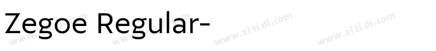 Zegoe Regular字体转换